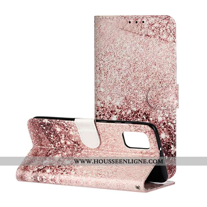 Housse Samsung Galaxy A41 Charmant Tendance Clamshell Protection Étui Cuir Téléphone Portable Blanch