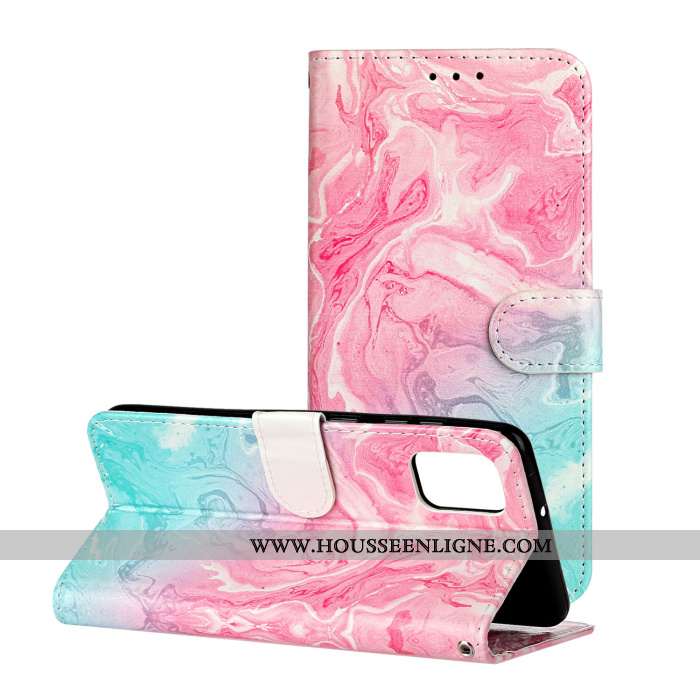 Housse Samsung Galaxy A41 Charmant Tendance Clamshell Protection Étui Cuir Téléphone Portable Blanch