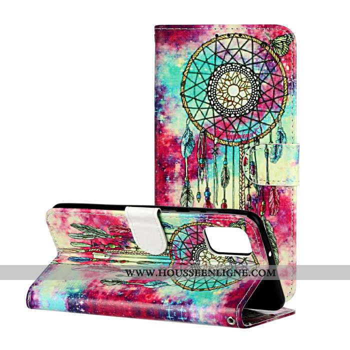 Housse Samsung Galaxy A41 Charmant Tendance Clamshell Protection Étui Cuir Téléphone Portable Blanch