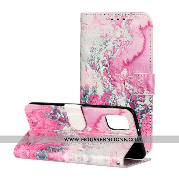 Housse Samsung Galaxy A41 Charmant Tendance Clamshell Protection Étui Cuir Téléphone Portable Blanch