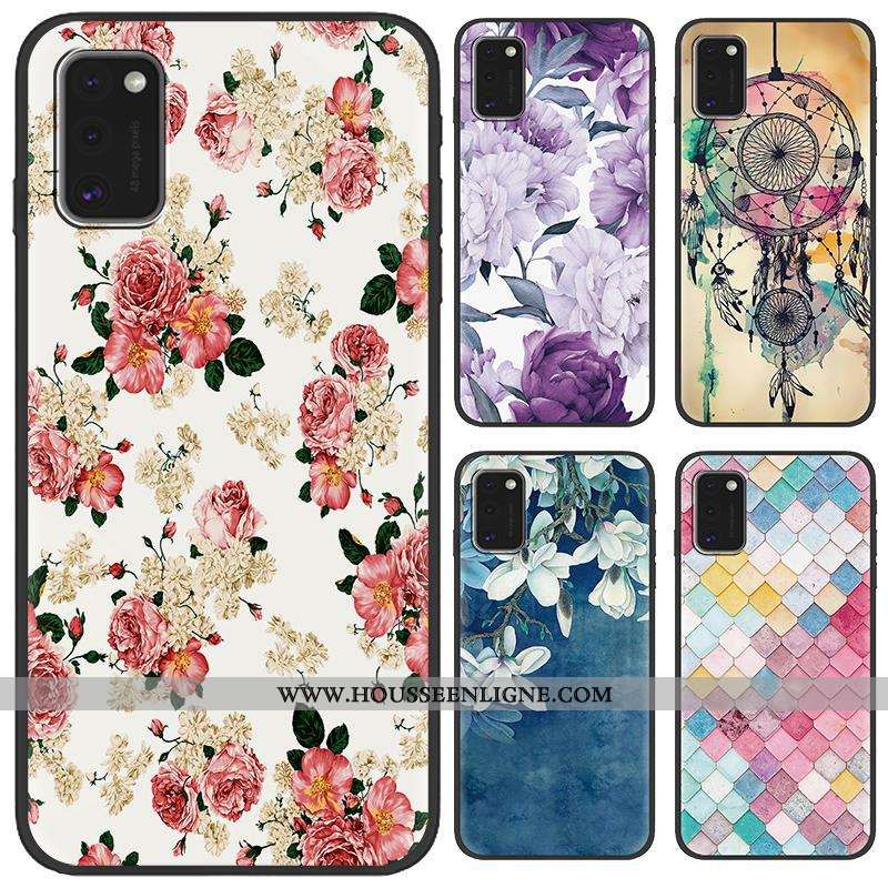 Housse Samsung Galaxy A41 Créatif Dessin Animé Fluide Doux Tendance Téléphone Portable Rose Délavé E