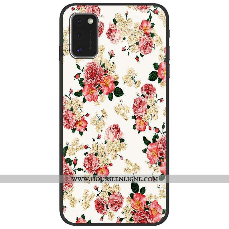 Housse Samsung Galaxy A41 Créatif Dessin Animé Fluide Doux Tendance Téléphone Portable Rose Délavé E