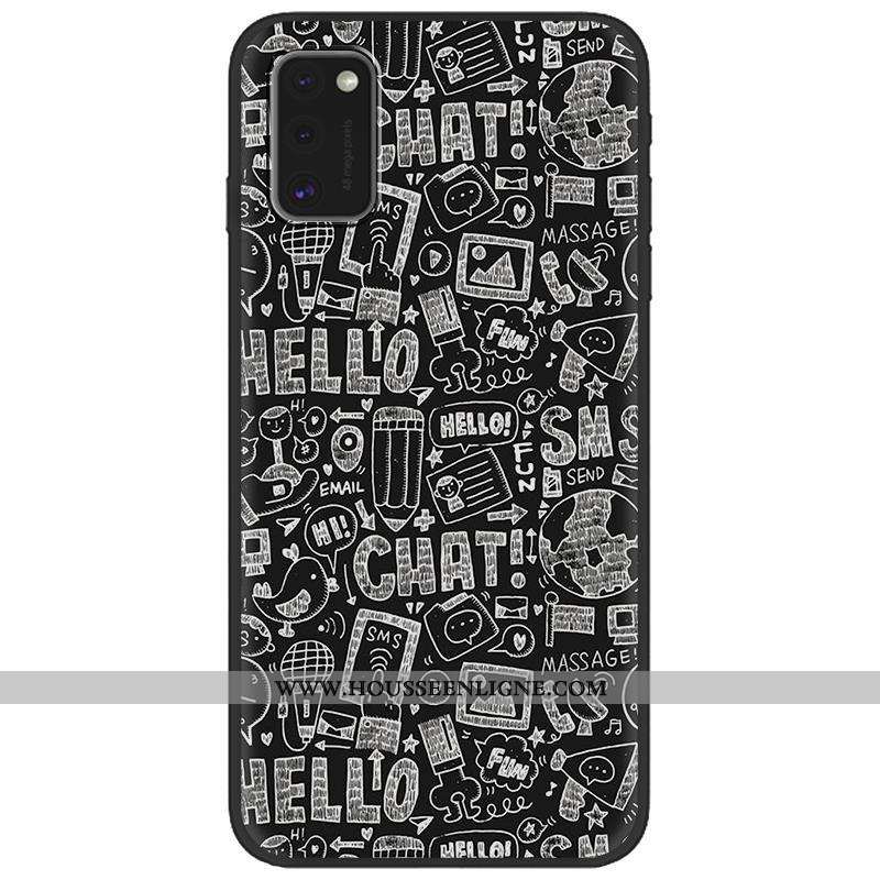 Housse Samsung Galaxy A41 Créatif Dessin Animé Fluide Doux Tendance Téléphone Portable Rose Délavé E