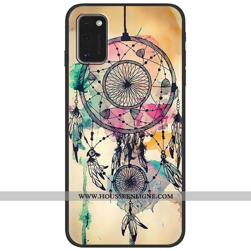 Housse Samsung Galaxy A41 Créatif Dessin Animé Fluide Doux Tendance Téléphone Portable Rose Délavé E