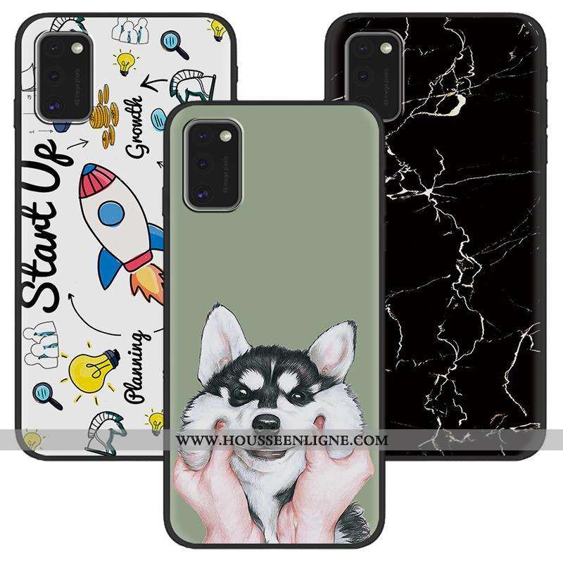 Housse Samsung Galaxy A41 Créatif Dessin Animé Fluide Doux Tendance Téléphone Portable Rose Délavé E