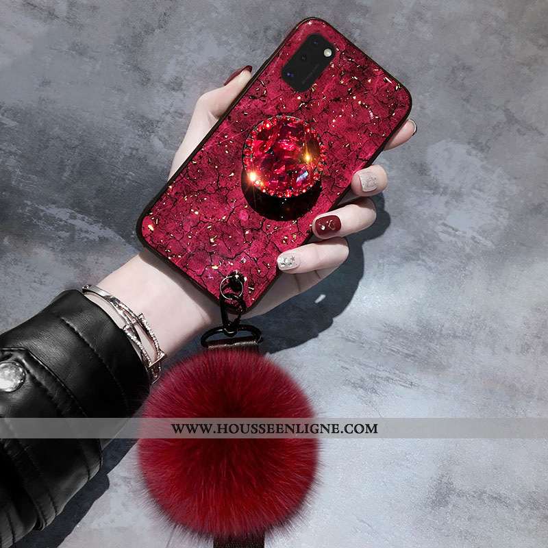 Housse Samsung Galaxy A41 Fluide Doux Mode Modèle Fleurie Incassable Étoile Protection Luxe Violet