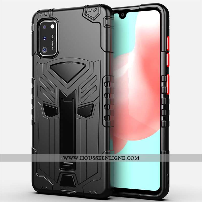 Housse Samsung Galaxy A41 Protection Fluide Doux Coque Téléphone Portable Support Étoile Vert Verte