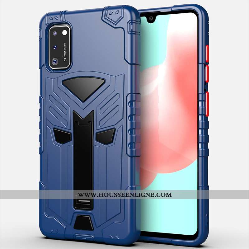 Housse Samsung Galaxy A41 Protection Fluide Doux Coque Téléphone Portable Support Étoile Vert Verte