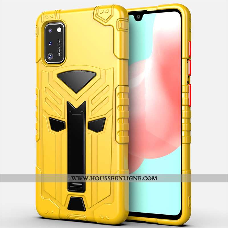 Housse Samsung Galaxy A41 Protection Fluide Doux Coque Téléphone Portable Support Étoile Vert Verte