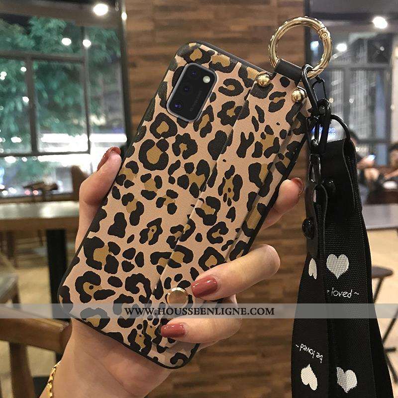 Housse Samsung Galaxy A41 Protection Ornements Suspendus Étoile Support Téléphone Portable Coque Bla