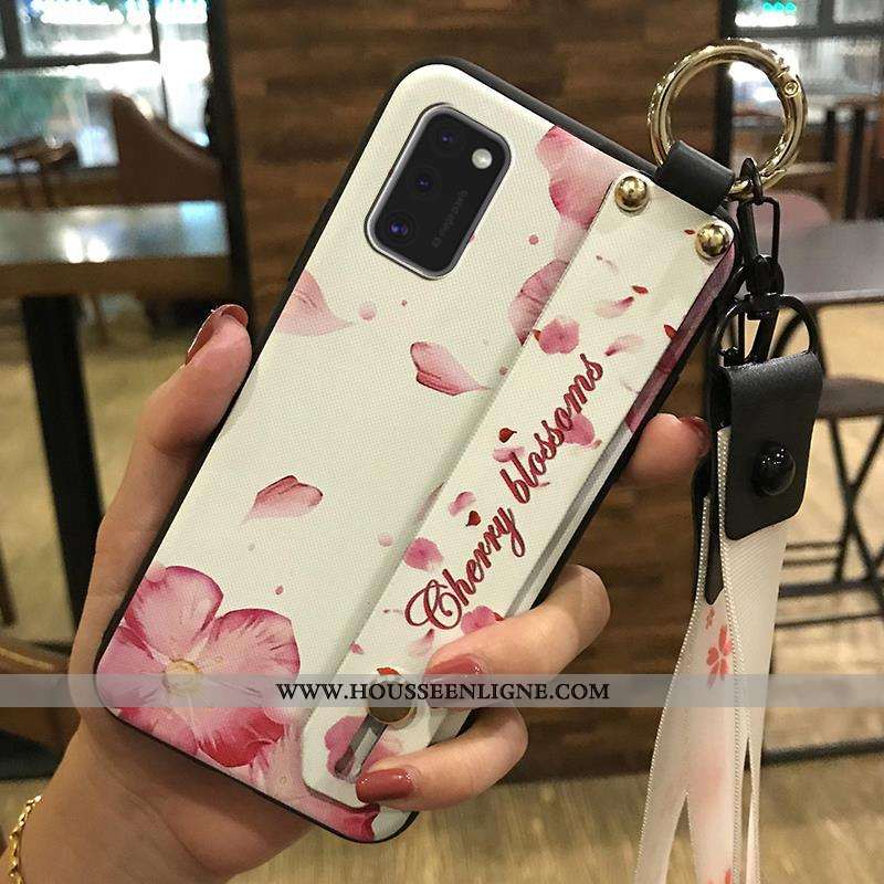 Housse Samsung Galaxy A41 Protection Ornements Suspendus Étoile Support Téléphone Portable Coque Bla