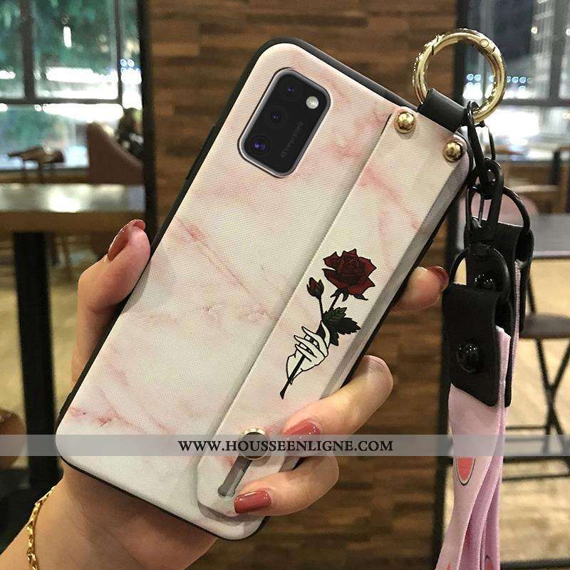 Housse Samsung Galaxy A41 Protection Ornements Suspendus Étoile Support Téléphone Portable Coque Bla