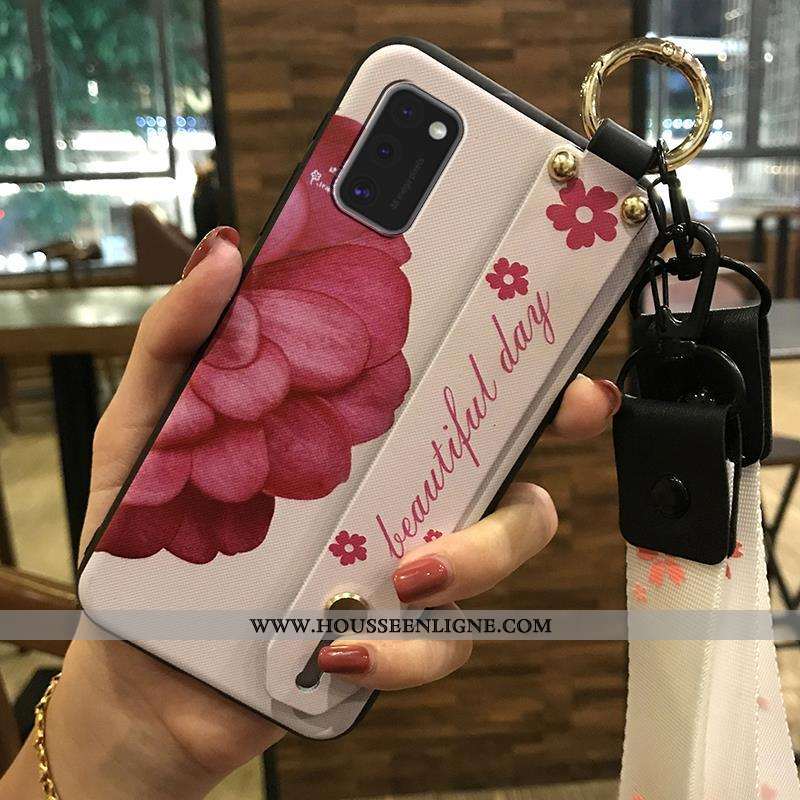 Housse Samsung Galaxy A41 Protection Ornements Suspendus Étoile Support Téléphone Portable Coque Bla
