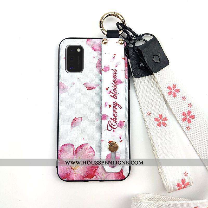 Housse Samsung Galaxy A41 Protection Ornements Suspendus Étoile Support Téléphone Portable Coque Bla