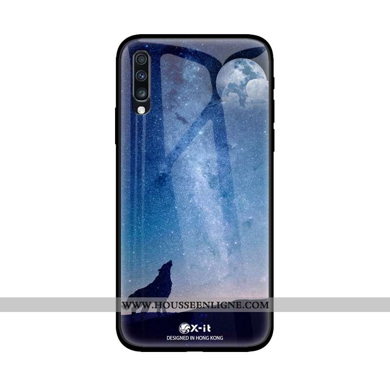 Housse Samsung Galaxy A50 Créatif Tendance Verre Téléphone Portable Personnalité Protection Incassab