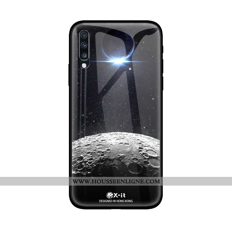 Housse Samsung Galaxy A50 Créatif Tendance Verre Téléphone Portable Personnalité Protection Incassab