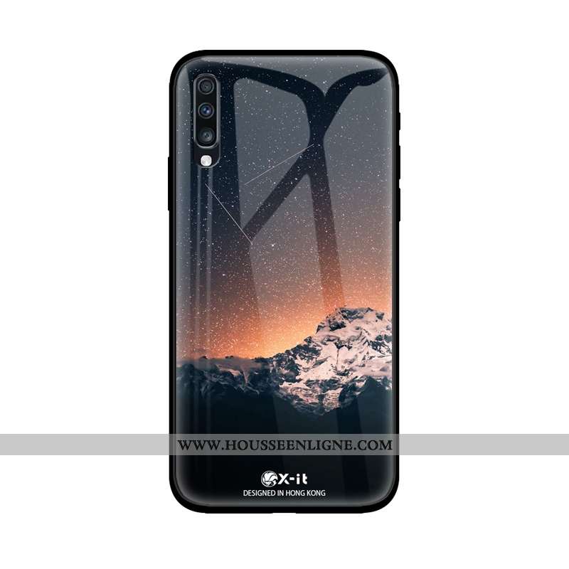 Housse Samsung Galaxy A50 Créatif Tendance Verre Téléphone Portable Personnalité Protection Incassab
