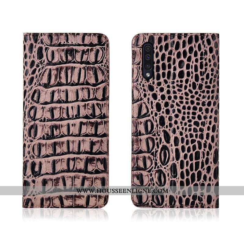 Housse Samsung Galaxy A50 Délavé En Daim Cuir Véritable Clamshell Tout Compris Incassable Étoile Étu