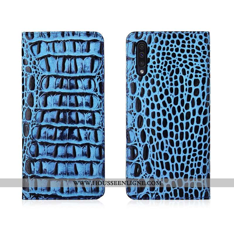 Housse Samsung Galaxy A50 Délavé En Daim Cuir Véritable Clamshell Tout Compris Incassable Étoile Étu