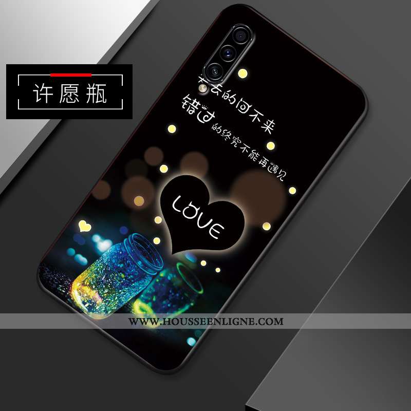 Housse Samsung Galaxy A50 Délavé En Daim Ultra Étui Bleu Marin Silicone Protection Tendance Bleu Fon