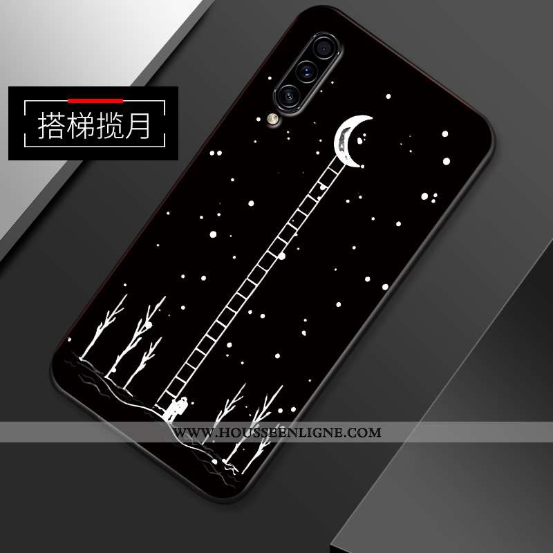 Housse Samsung Galaxy A50 Délavé En Daim Ultra Étui Bleu Marin Silicone Protection Tendance Bleu Fon