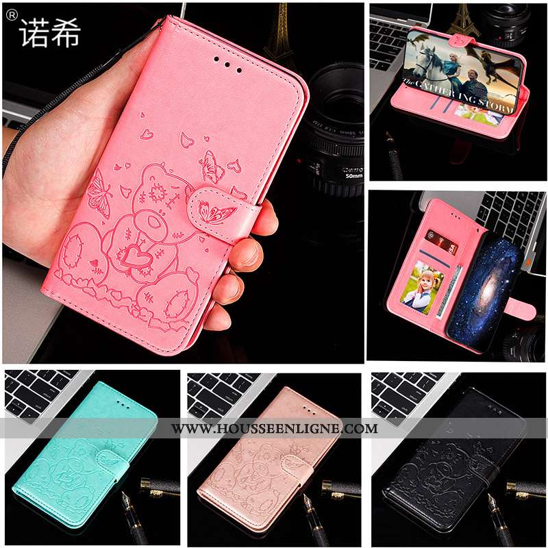 Housse Samsung Galaxy A50 Protection Dessin Animé Incassable Carte Tout Compris Petit Étoile Rose