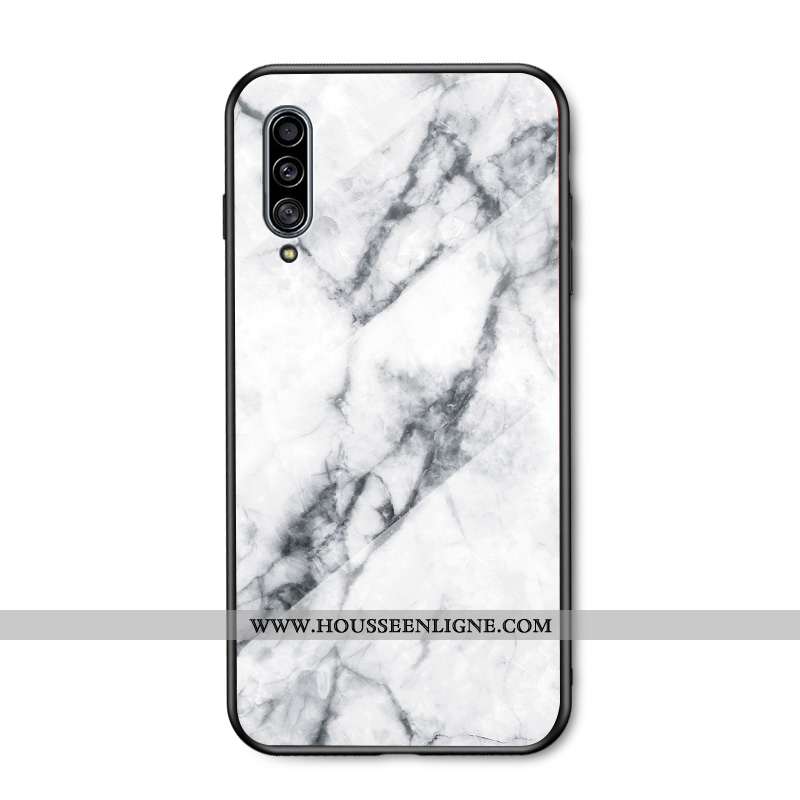 Housse Samsung Galaxy A50 Protection Verre Incassable Bleu Tendance Téléphone Portable Fluide Doux