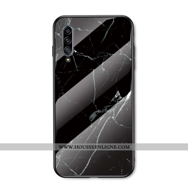 Housse Samsung Galaxy A50 Protection Verre Incassable Bleu Tendance Téléphone Portable Fluide Doux