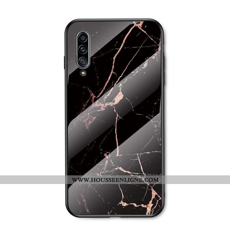 Housse Samsung Galaxy A50 Protection Verre Incassable Bleu Tendance Téléphone Portable Fluide Doux
