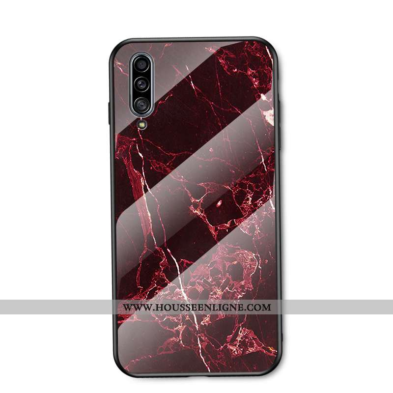 Housse Samsung Galaxy A50 Protection Verre Incassable Bleu Tendance Téléphone Portable Fluide Doux