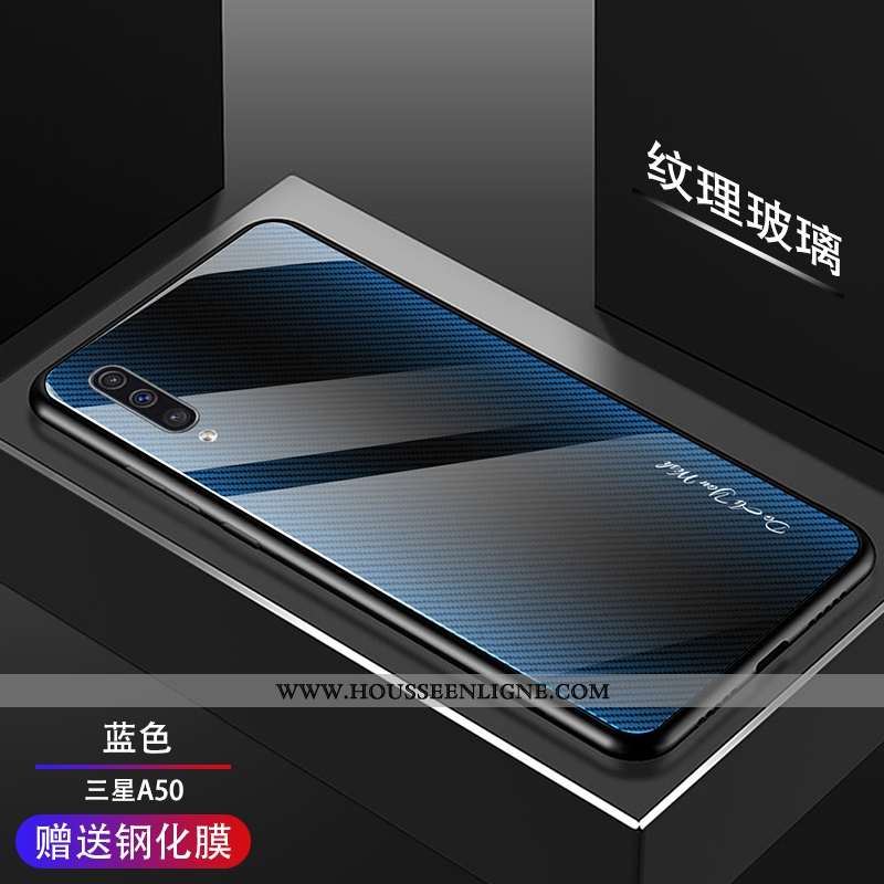 Housse Samsung Galaxy A50 Verre Tendance Téléphone Portable Tempérer Incassable Nouveau Modèle Fleur