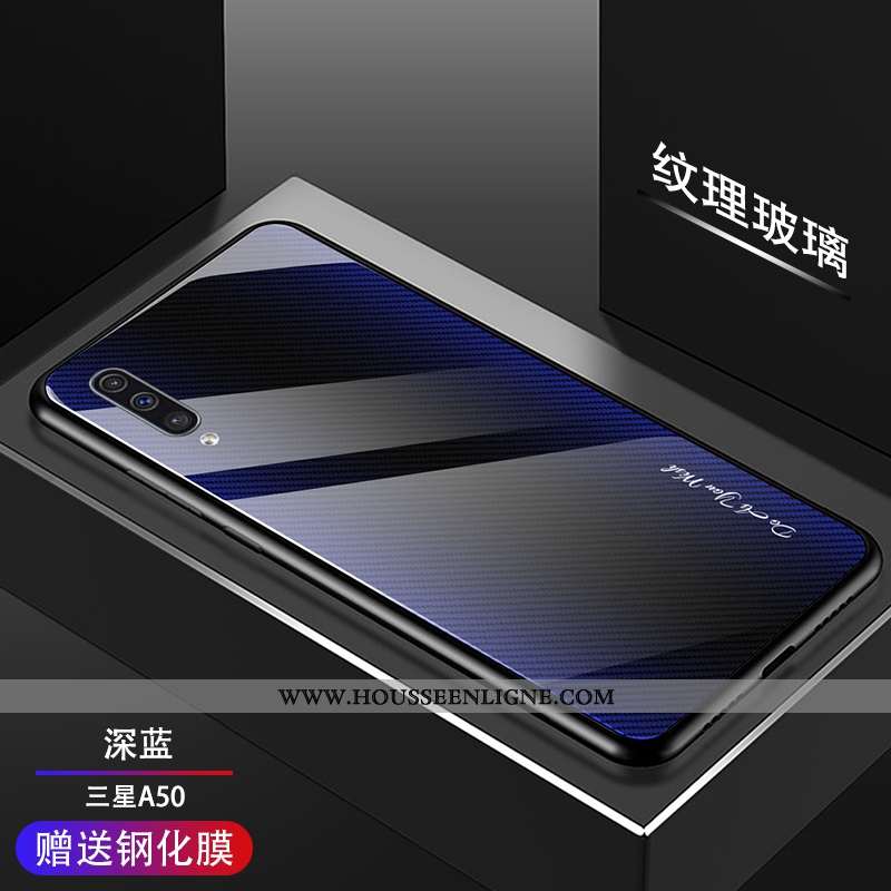 Housse Samsung Galaxy A50 Verre Tendance Téléphone Portable Tempérer Incassable Nouveau Modèle Fleur