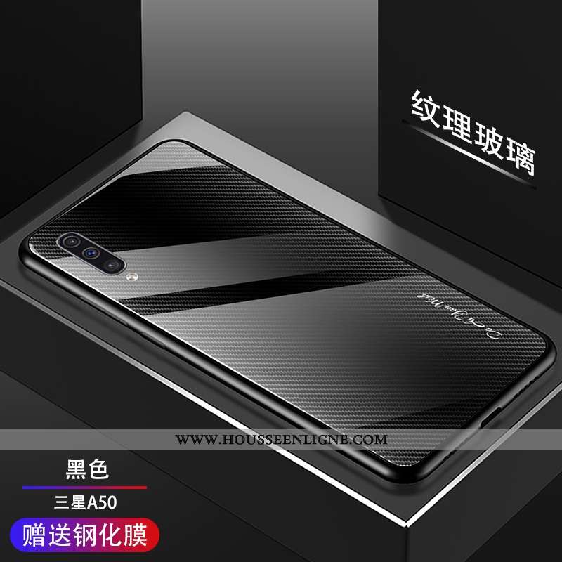 Housse Samsung Galaxy A50 Verre Tendance Téléphone Portable Tempérer Incassable Nouveau Modèle Fleur