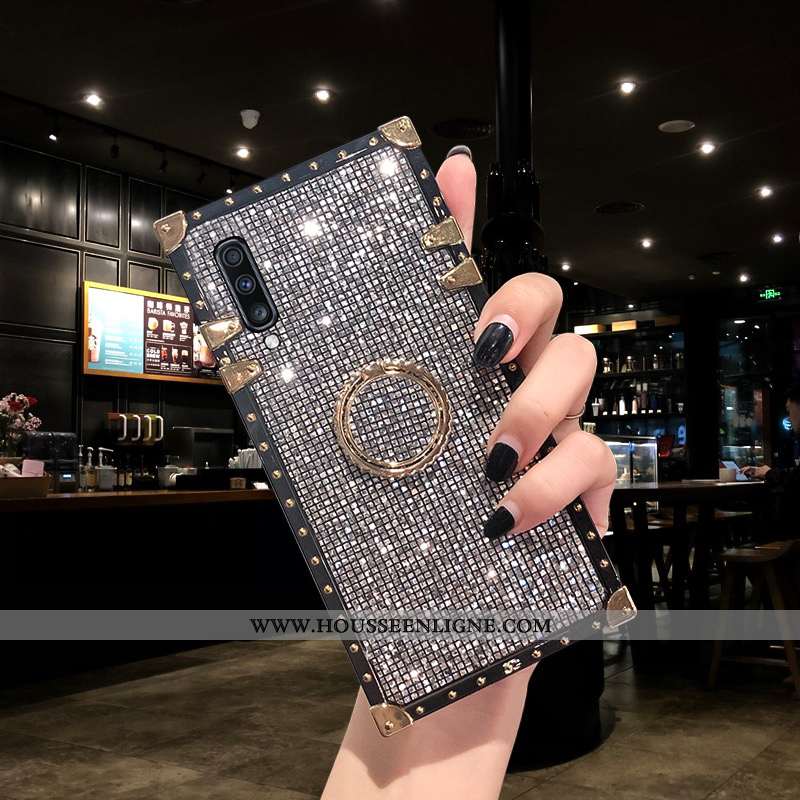 Housse Samsung Galaxy A50 Vintage Tendance Étoile Mode Rose Incruster Strass Nouveau Argent