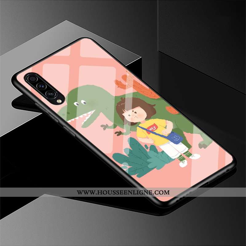 Housse Samsung Galaxy A50s Charmant Silicone Frais Étui Incassable Tout Compris Verre Violet