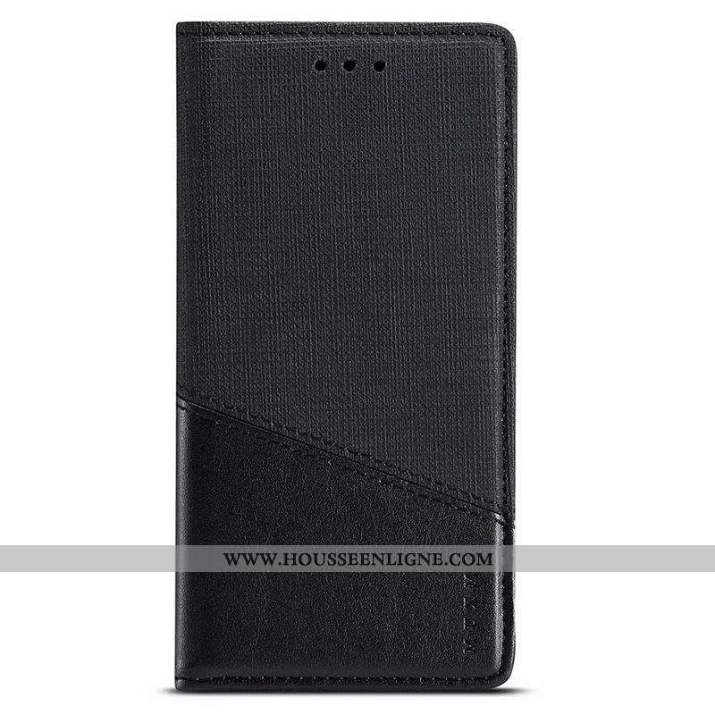 Housse Samsung Galaxy A50s Cuir Business Étui Noir Téléphone Portable Étoile