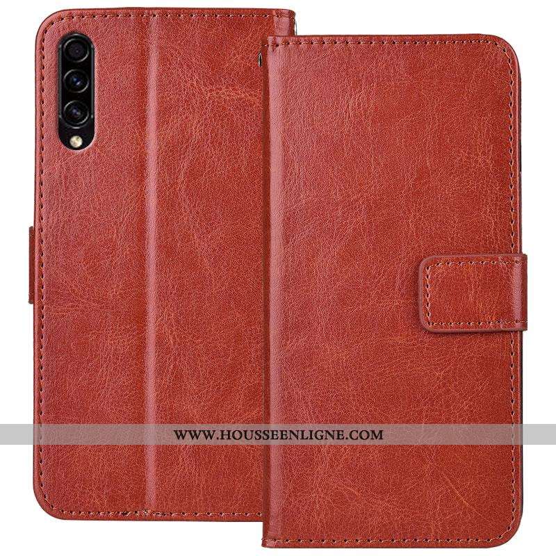 Housse Samsung Galaxy A50s Cuir Protection Téléphone Portable Incassable Noir Carte