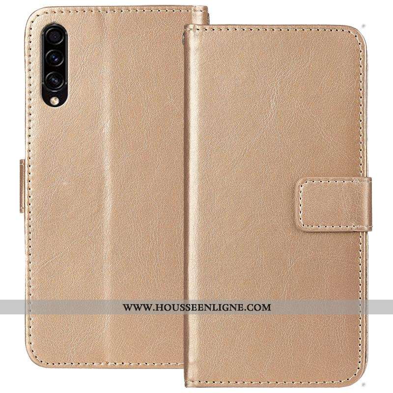 Housse Samsung Galaxy A50s Cuir Protection Téléphone Portable Incassable Noir Carte