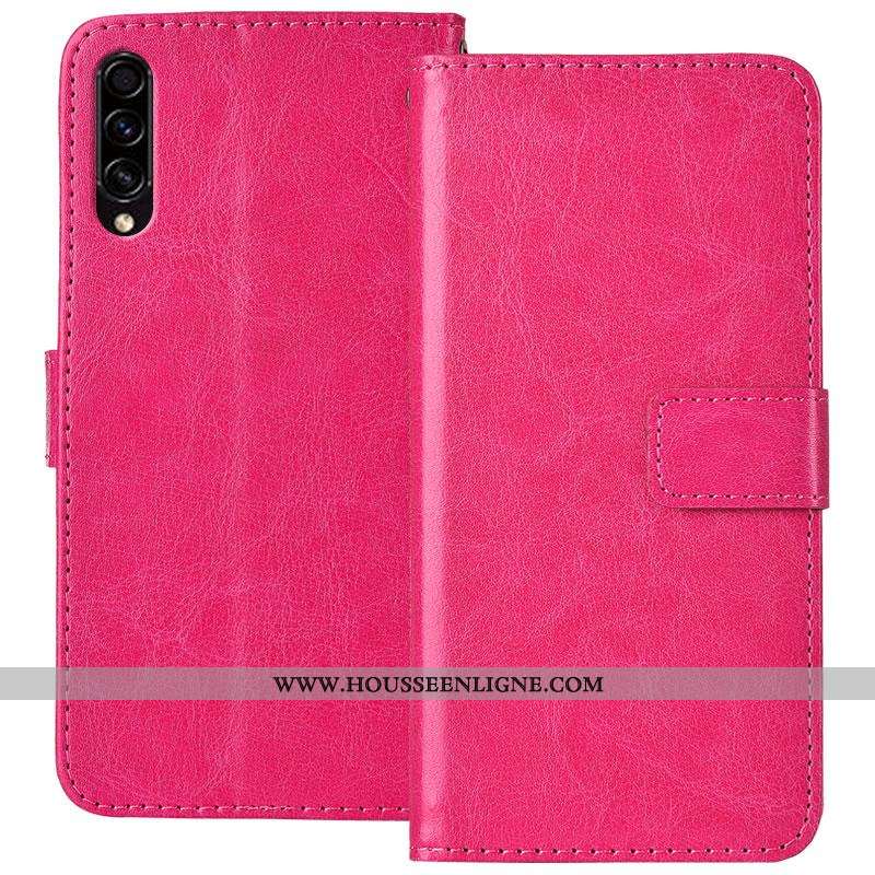 Housse Samsung Galaxy A50s Cuir Protection Téléphone Portable Incassable Noir Carte