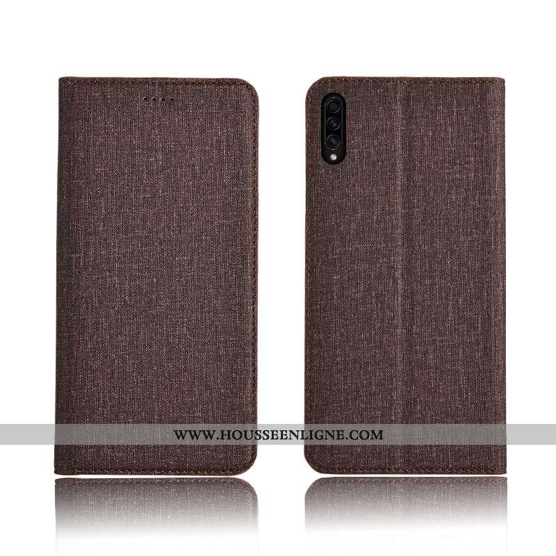 Housse Samsung Galaxy A50s Délavé En Daim Tendance Fluide Doux Téléphone Portable Étui Étoile Incass