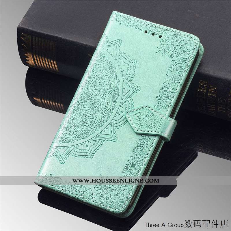 Housse Samsung Galaxy A50s Gaufrage Protection Bleu Téléphone Portable Créatif Coque Tout Compris