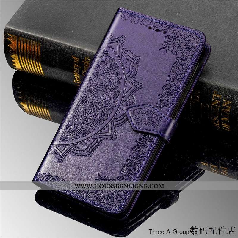 Housse Samsung Galaxy A50s Gaufrage Protection Bleu Téléphone Portable Créatif Coque Tout Compris