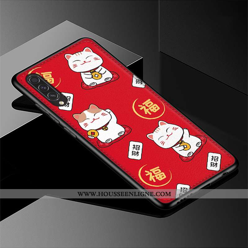 Housse Samsung Galaxy A50s Modèle Fleurie Protection Téléphone Portable Richesse Gaufrage Cuir Étoil