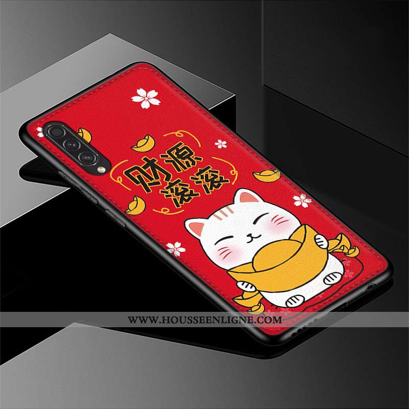 Housse Samsung Galaxy A50s Modèle Fleurie Protection Téléphone Portable Richesse Gaufrage Cuir Étoil