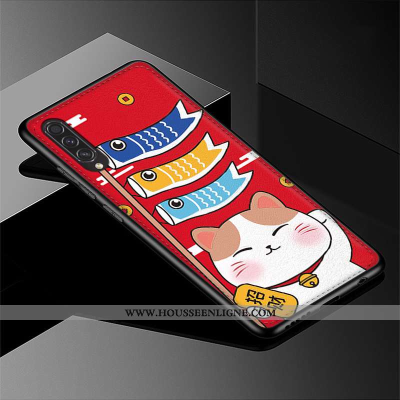 Housse Samsung Galaxy A50s Modèle Fleurie Protection Téléphone Portable Richesse Gaufrage Cuir Étoil