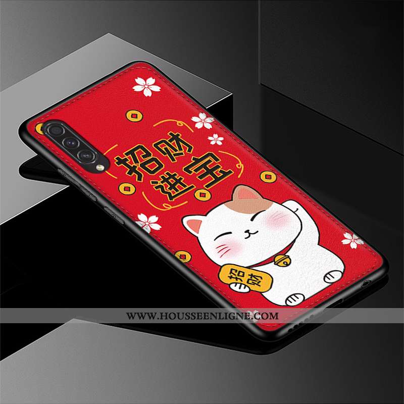 Housse Samsung Galaxy A50s Modèle Fleurie Protection Téléphone Portable Richesse Gaufrage Cuir Étoil