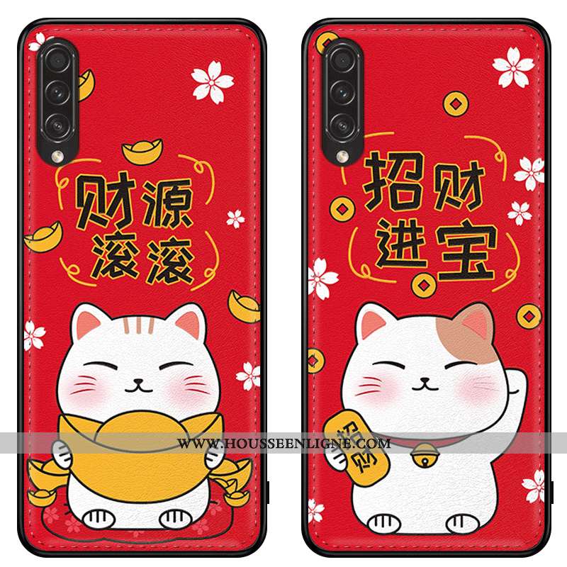 Housse Samsung Galaxy A50s Modèle Fleurie Protection Téléphone Portable Richesse Gaufrage Cuir Étoil