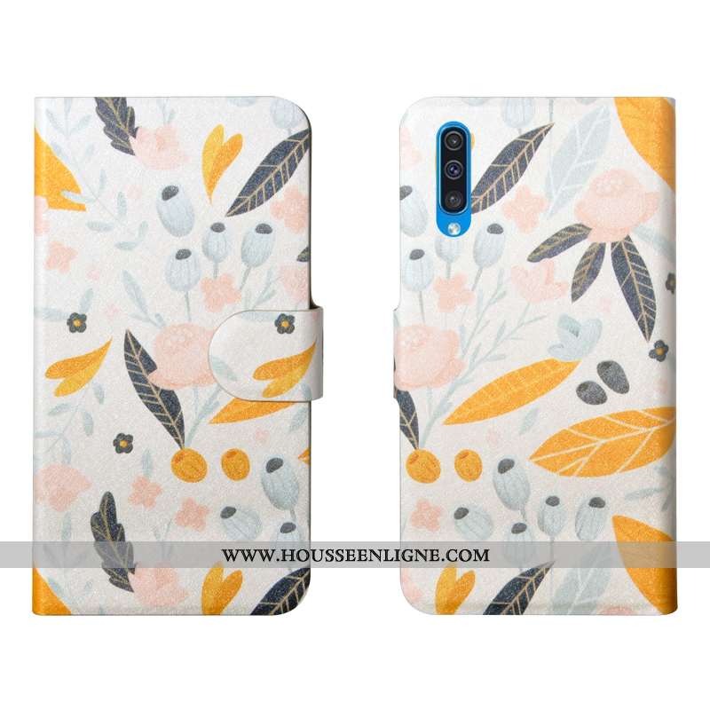 Housse Samsung Galaxy A50s Personnalité Créatif Simple Protection Étui Fluide Doux Verte