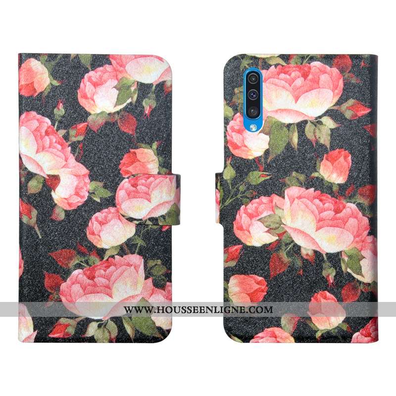 Housse Samsung Galaxy A50s Personnalité Créatif Simple Protection Étui Fluide Doux Verte