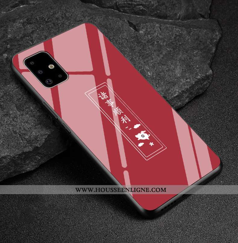 Housse Samsung Galaxy A51 Fluide Doux Mode Coque Créatif Étui Incassable Style Chinois Verte